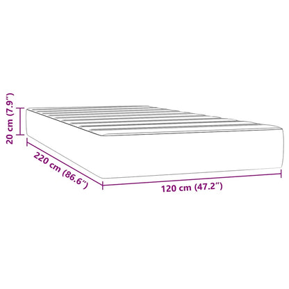 Pocketveringmatras 120x220x20 cm fluweel roze
