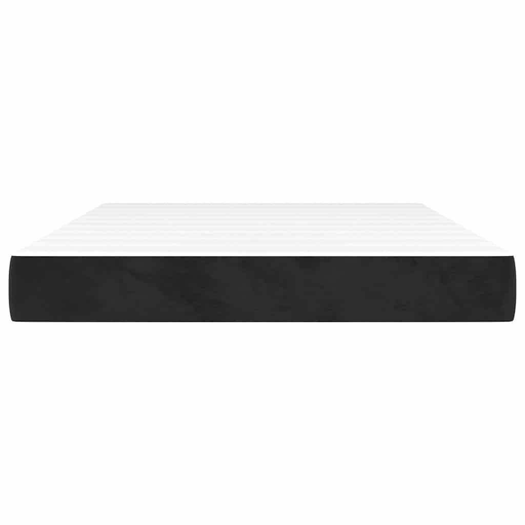 Pocketveringmatras 140x220x20 cm fluweel zwart