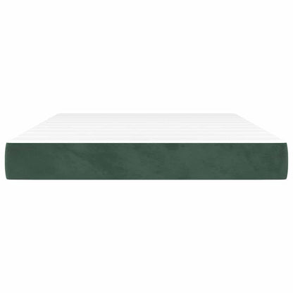 Pocketveringmatras 140x220x20 cm fluweel donkergroen