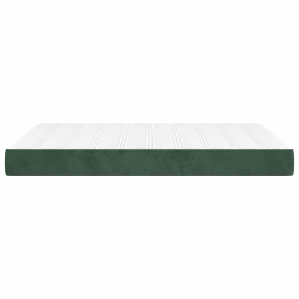 Pocketveringmatras 140x220x20 cm fluweel donkergroen