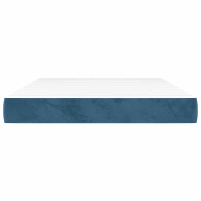 Pocketveringmatras 140x220x20 cm fluweel donkerblauw