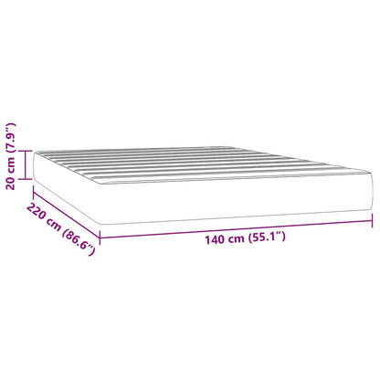 Pocketveringmatras 140x220x20 cm fluweel donkerblauw