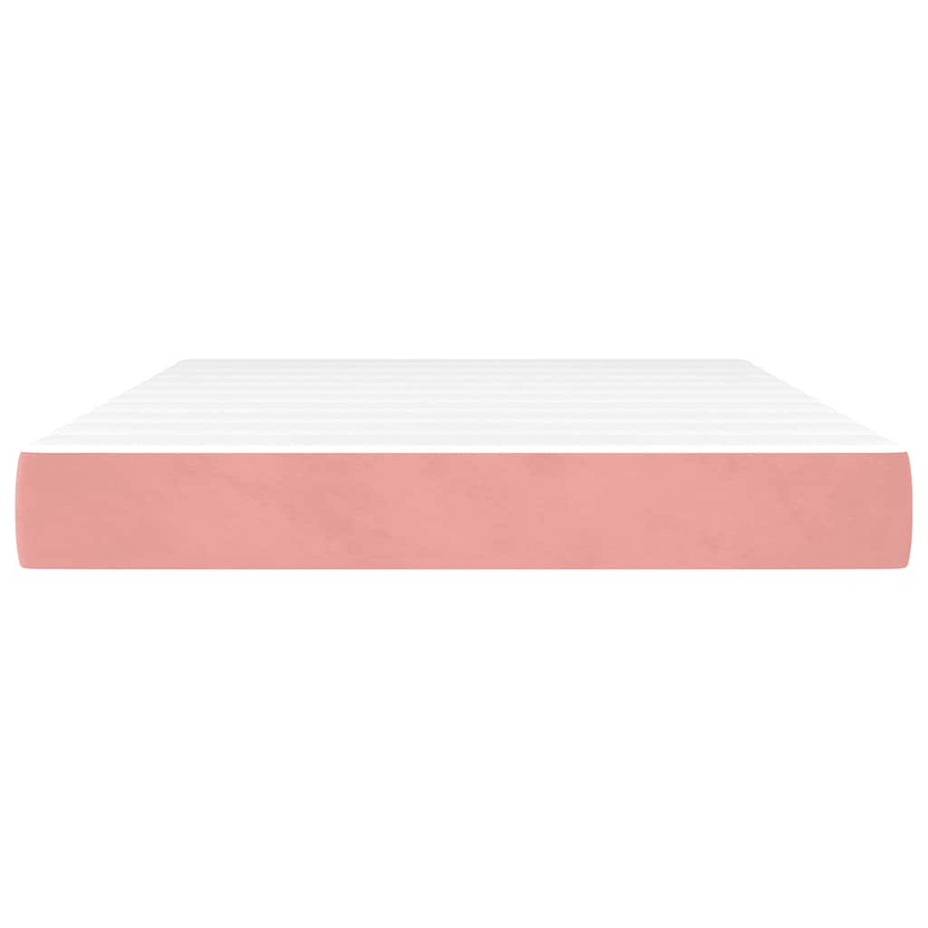 Pocketveringmatras 140x220x20 cm fluweel roze