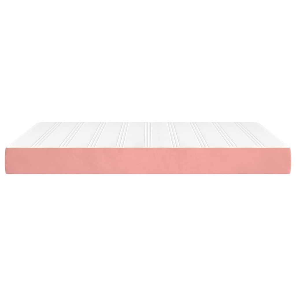 Pocketveringmatras 140x220x20 cm fluweel roze