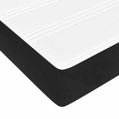 Pocketveringmatras 160x220x20 cm fluweel zwart