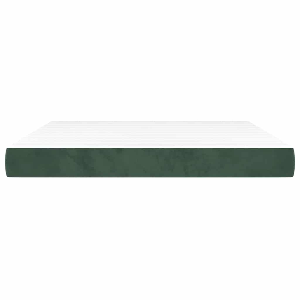 Pocketveringmatras 160x220x20 cm fluweel donkergroen