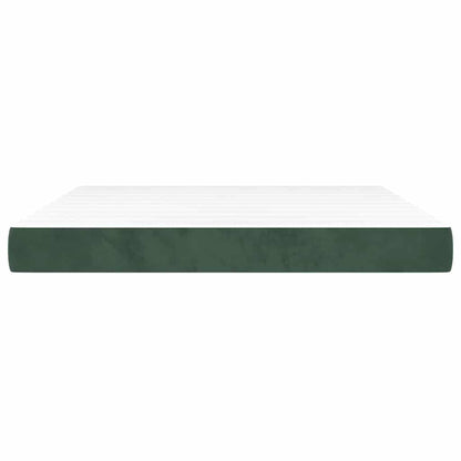Pocketveringmatras 160x220x20 cm fluweel donkergroen