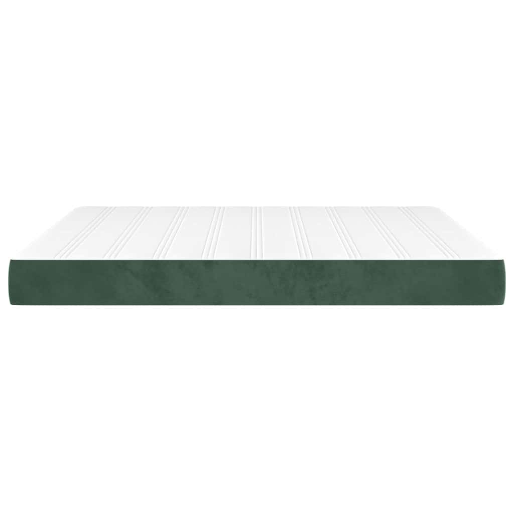 Pocketveringmatras 160x220x20 cm fluweel donkergroen
