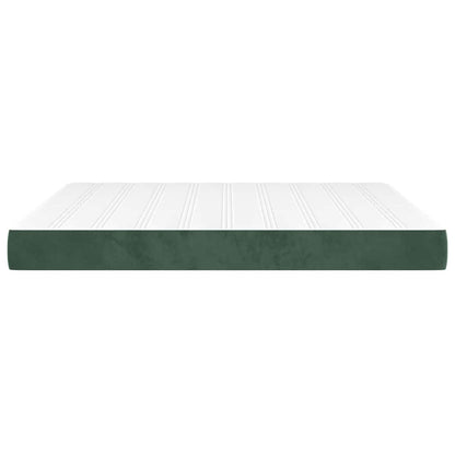 Pocketveringmatras 160x220x20 cm fluweel donkergroen