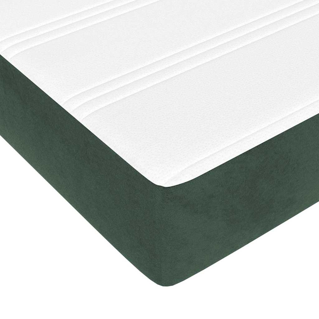 Pocketveringmatras 160x220x20 cm fluweel donkergroen