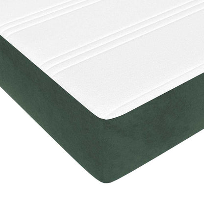 Pocketveringmatras 160x220x20 cm fluweel donkergroen