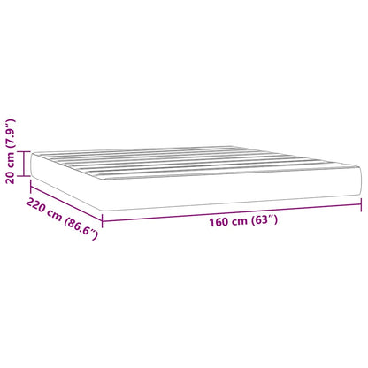 Pocketveringmatras 160x220x20 cm fluweel donkergroen