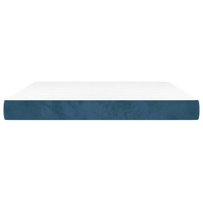 Pocketveringmatras 160x220x20 cm fluweel donkerblauw