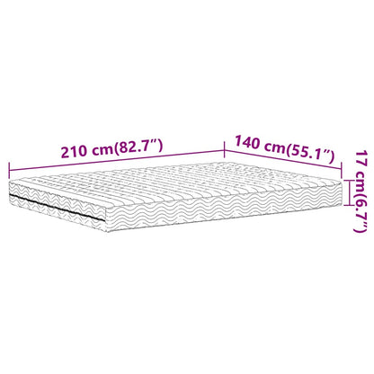 Schuimmatras hardheid H2 H3 140x210 cm wit