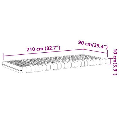 Schuimmatras 7 zones hardheid 20 ILD 90x210 cm wit