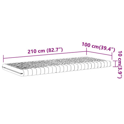Schuimmatras 7 zones hardheid 20 ILD 100x210 cm wit