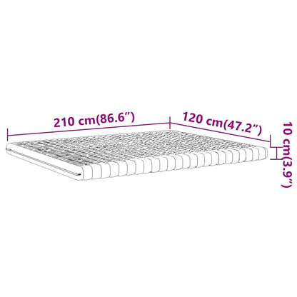 Schuimmatras 7 zones hardheid 20 ILD 120x210 cm wit