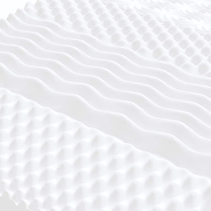 Schuimmatras 7 zones hardheid 20 ILD 140x210 cm wit