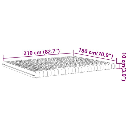 Schuimmatras 7 zones hardheid 20 ILD 180x210 cm wit