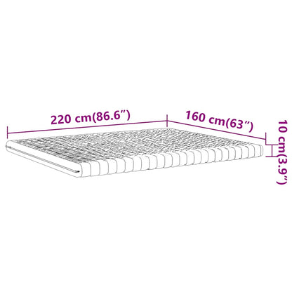 Schuimmatras 7 zones hardheid 20 ILD 160x220 cm wit