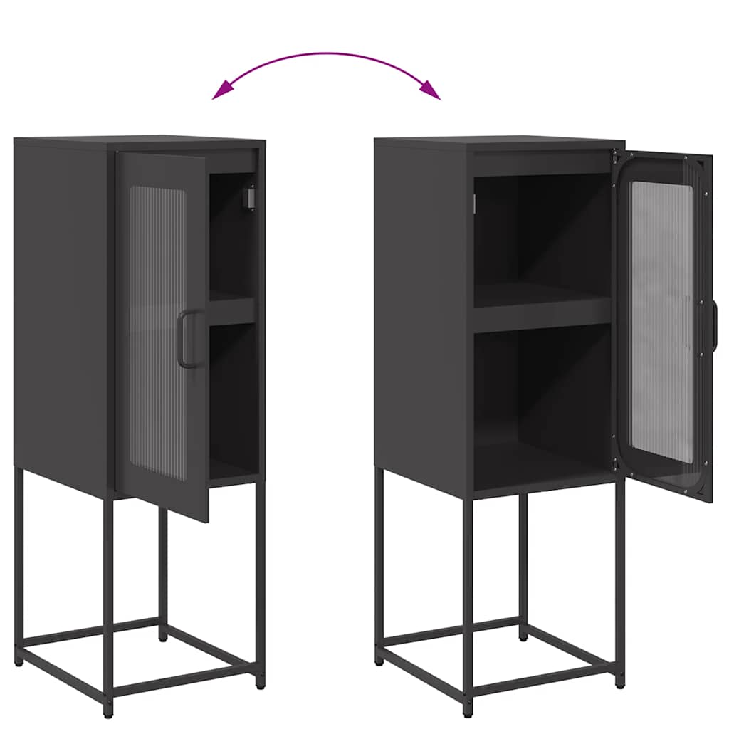 Dressoir 36x39x107 cm koudgewalst staal zwart