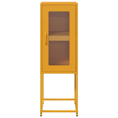Dressoir 36x39x107 cm koudgewalst staal mosterdgeel