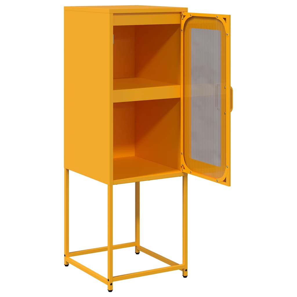 Dressoir 36x39x107 cm koudgewalst staal mosterdgeel