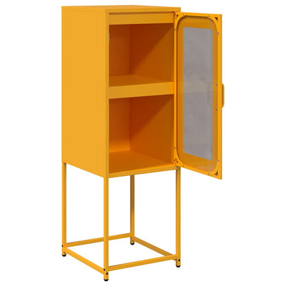 Dressoir 36x39x107 cm koudgewalst staal mosterdgeel