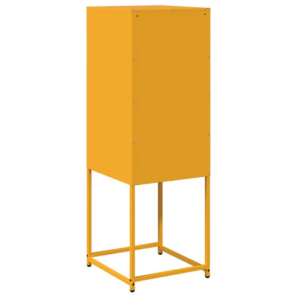Dressoir 36x39x107 cm koudgewalst staal mosterdgeel