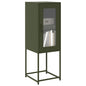 Dressoir 36x39x107 cm koudgewalst staal olijfgroen