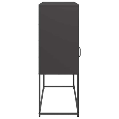 Dressoir 100,5x39x107 cm koudgewalst staal zwart