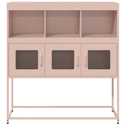 Dressoir 100,5x39x107 cm koudgewalst staal roze