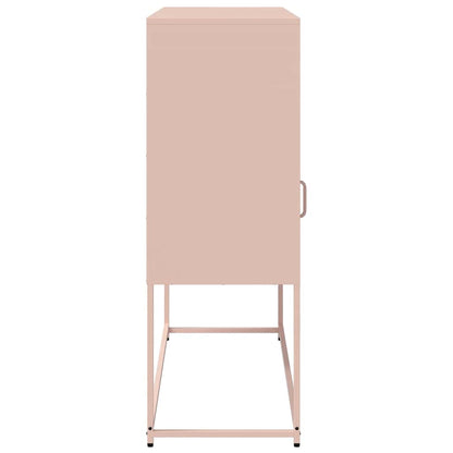 Dressoir 100,5x39x107 cm koudgewalst staal roze