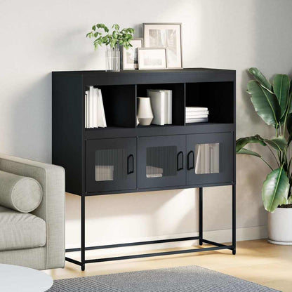Dressoir 100,5x39x107 cm koudgewalst staal antracietkleurig