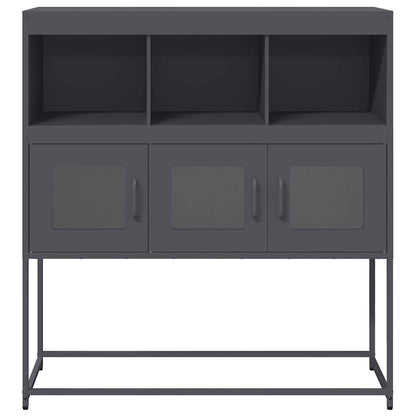 Dressoir 100,5x39x107 cm koudgewalst staal antracietkleurig