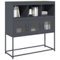 Dressoir 100,5x39x107 cm koudgewalst staal antracietkleurig