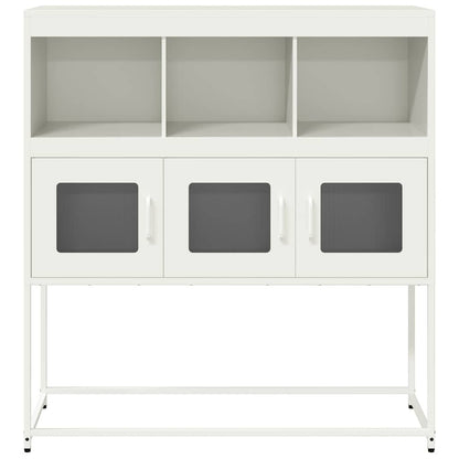 Dressoir 100,5x39x107 cm koudgewalst staal wit