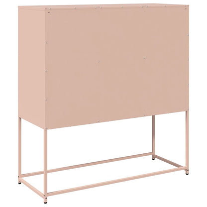 Dressoir 100,5x39x107 cm koudgewalst staal roze