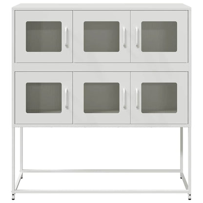 Dressoir 100,5x39x107 cm koudgewalst staal wit