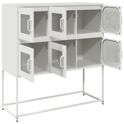 Dressoir 100,5x39x107 cm koudgewalst staal wit