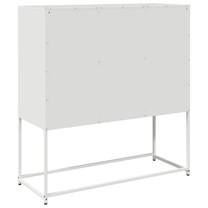 Dressoir 100,5x39x107 cm koudgewalst staal wit