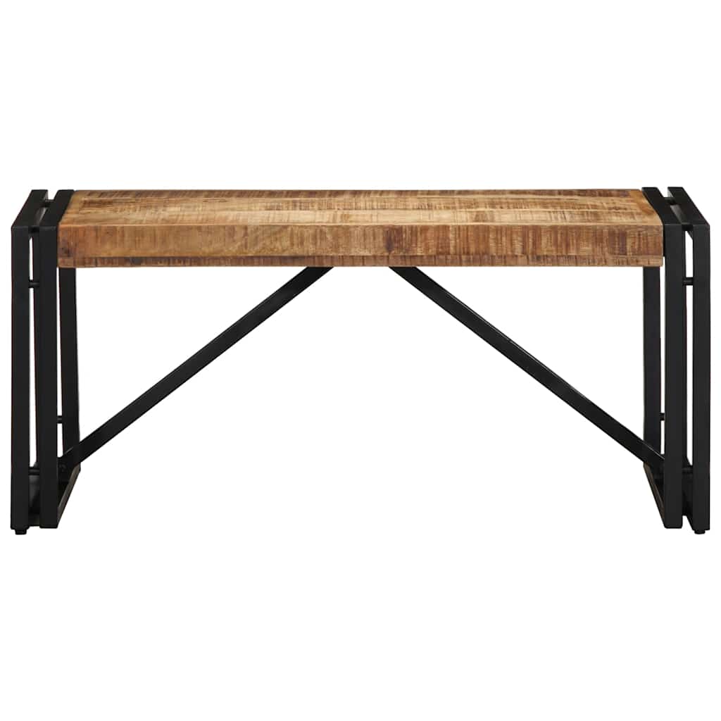 Salontafel 80x40x35 cm massief ruw mangohout