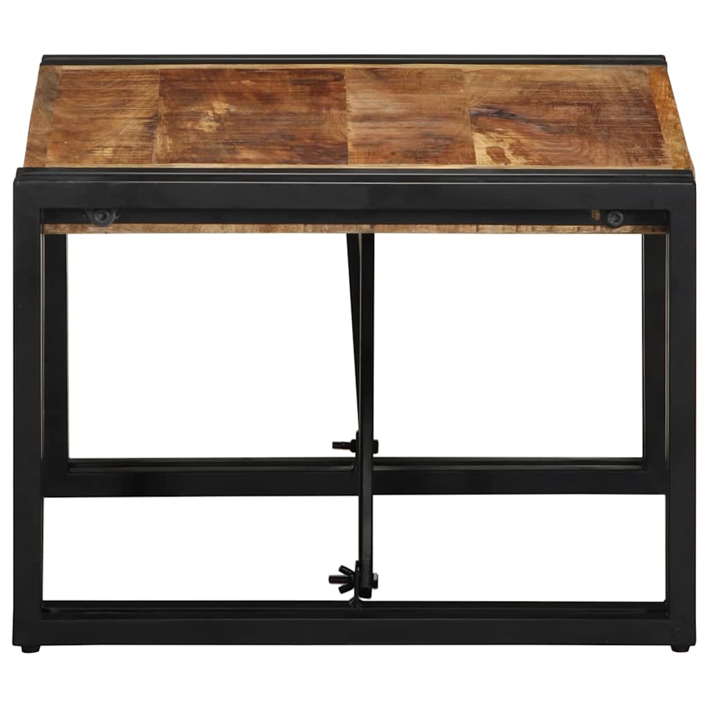 Salontafel 50x50x35 cm massief ruw mangohout