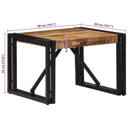 Salontafel 50x50x35 cm massief ruw mangohout