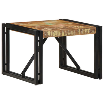 Salontafel 50x50x35 cm massief gerecycled hout meerkleurig