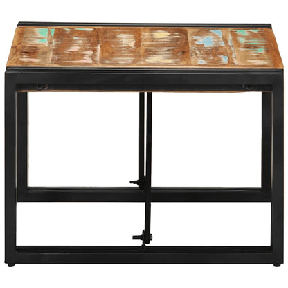Salontafel 50x50x35 cm massief gerecycled hout meerkleurig