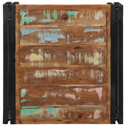 Salontafel 50x50x35 cm massief gerecycled hout meerkleurig