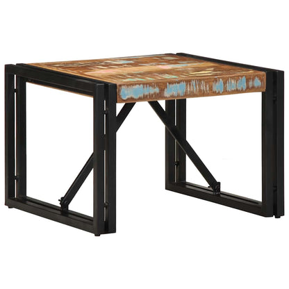 Salontafel 50x50x35 cm massief gerecycled hout meerkleurig