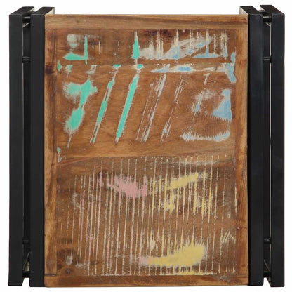 Salontafel 40x40x35 cm massief gerecycled hout meerkleurig