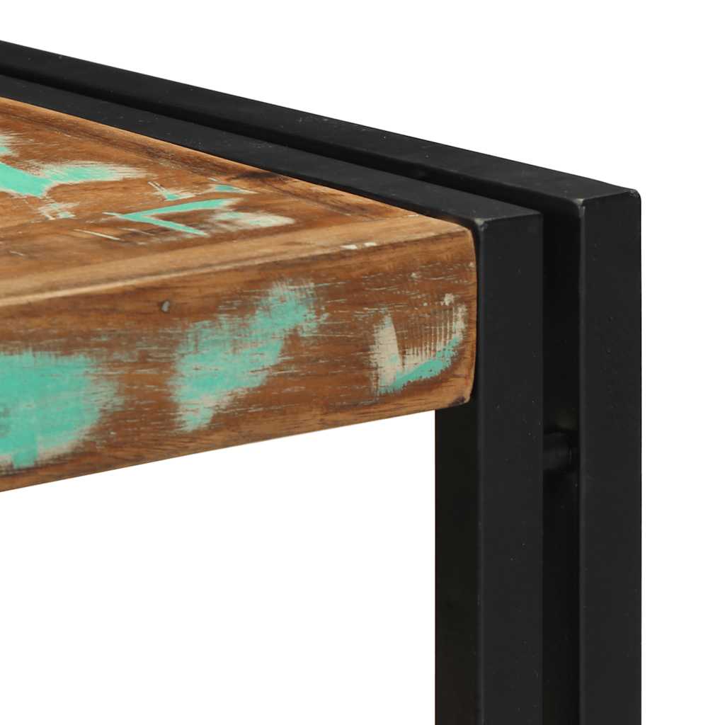Salontafel 40x40x35 cm massief gerecycled hout meerkleurig